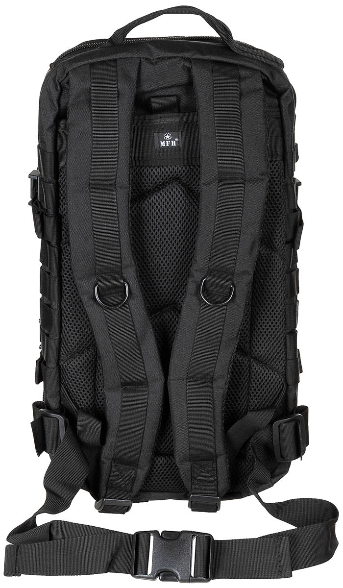 Sac à dos US Assault I Basic MFH 30 l en polyester avec ceinture ventrale amovible