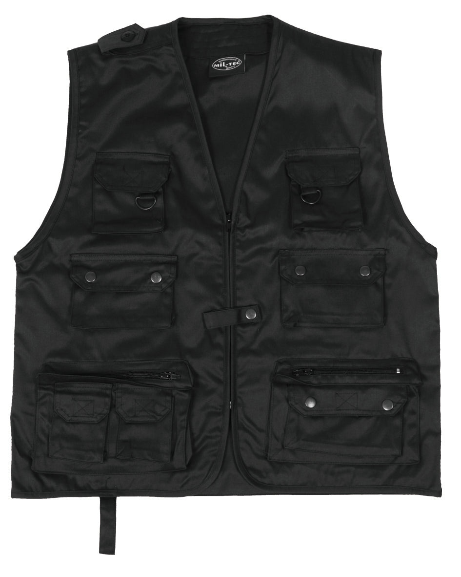 Gilet multipoches Mil-Tec en mélange polyester-coton, 14 poches et poche dorsale