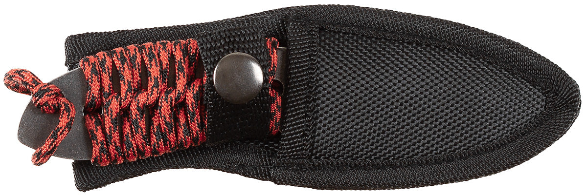 Couteau à lame fixe Redrope Fox Outdoor lame 7,5 cm manche tressé et fourreau