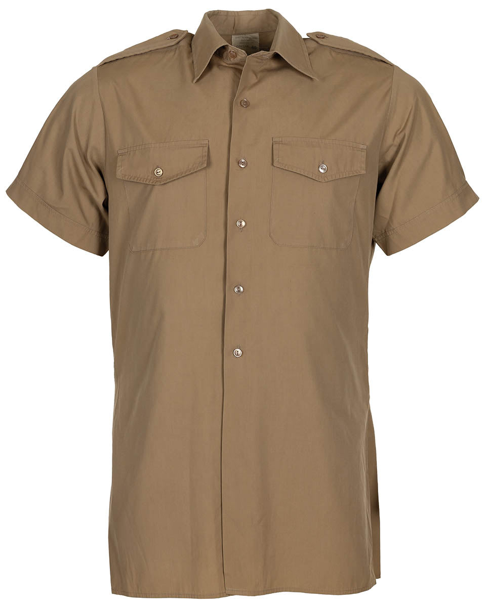 Chemise de service britannique à manches courtes, surplus d'occasion, lot de 10