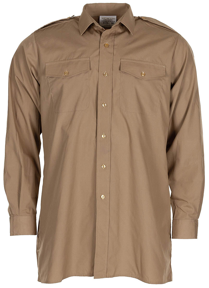 Chemise de service britannique à manches longues, surplus d'occasion, lot de 10