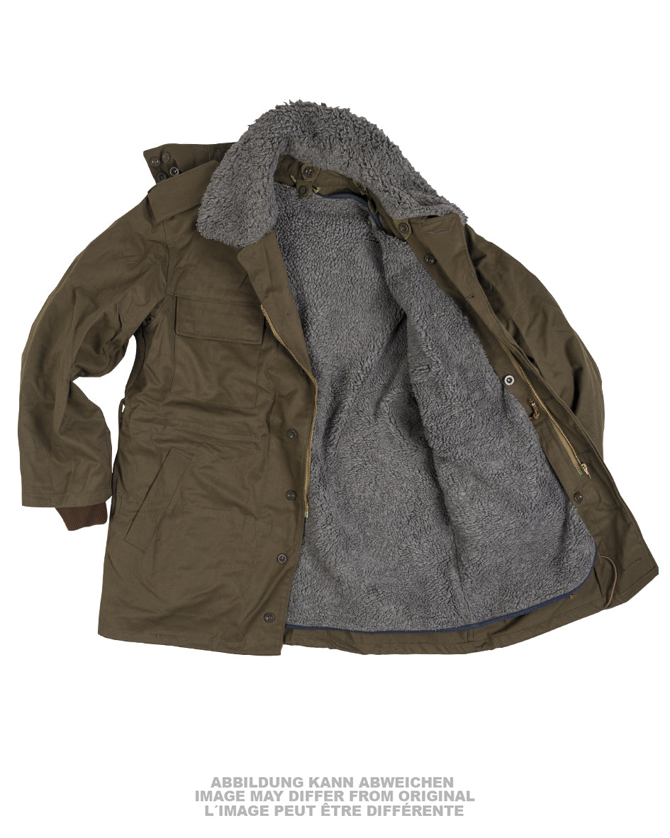 Parka M85 tchécoslovaque à capuche et doublure fourrée, surplus d'occasion