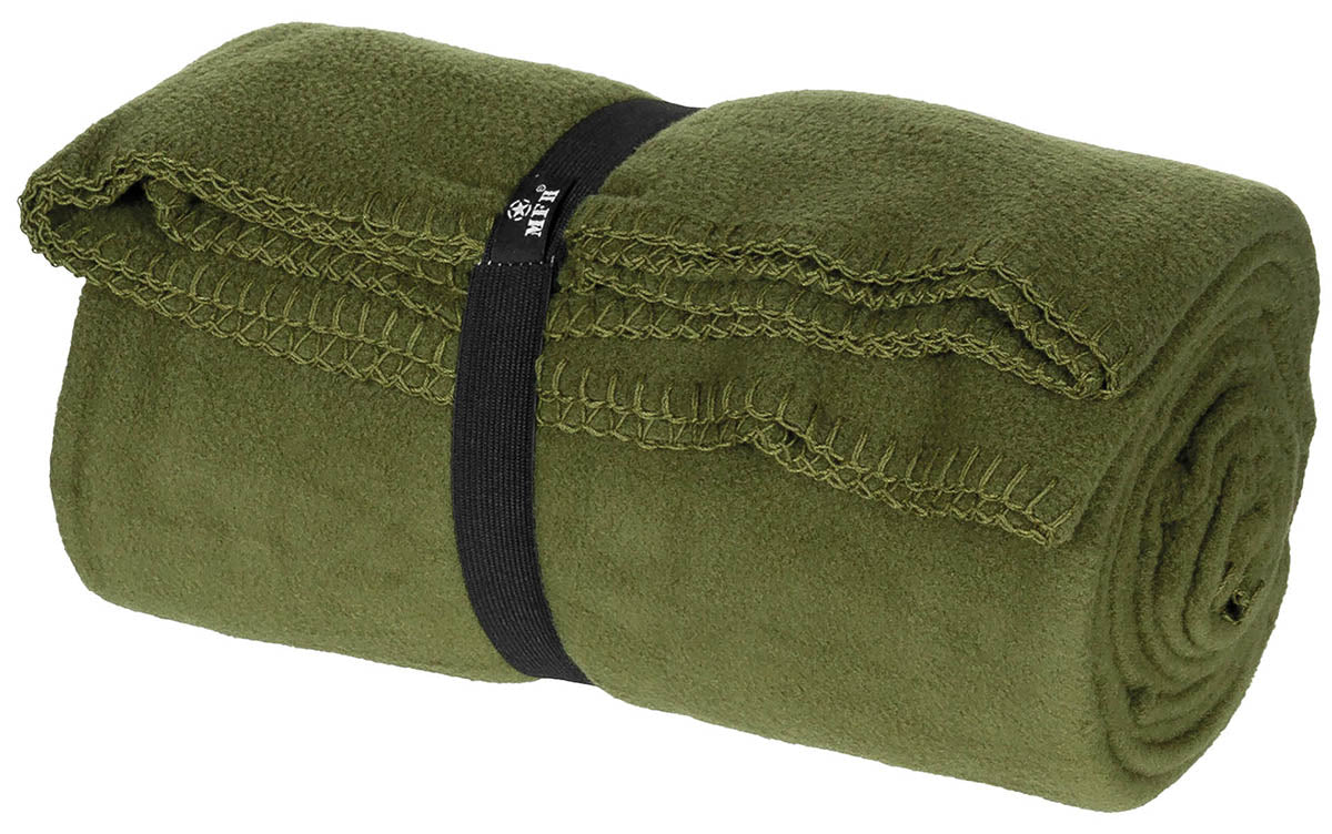 Couverture polaire MFH 200 x 150 cm en polyester 300 g/m² avec sac de transport