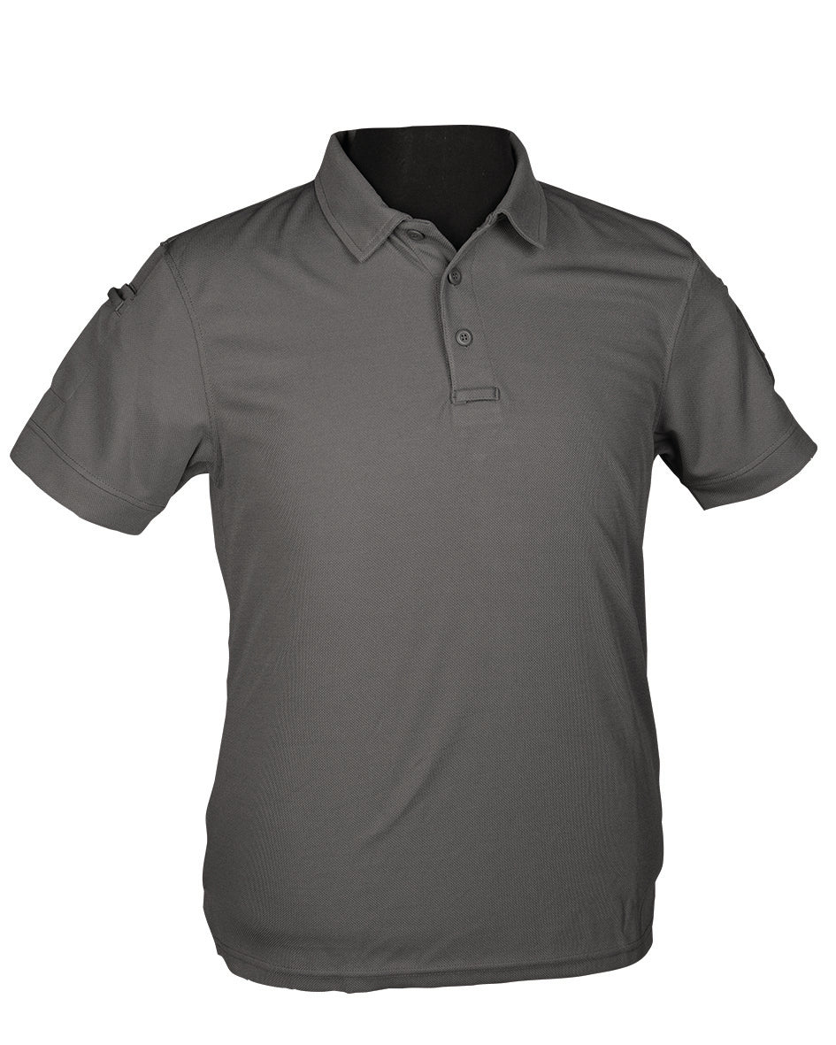 Polo tactique Mil-Tec à séchage rapide en polyester avec poches de bras et porte-stylo