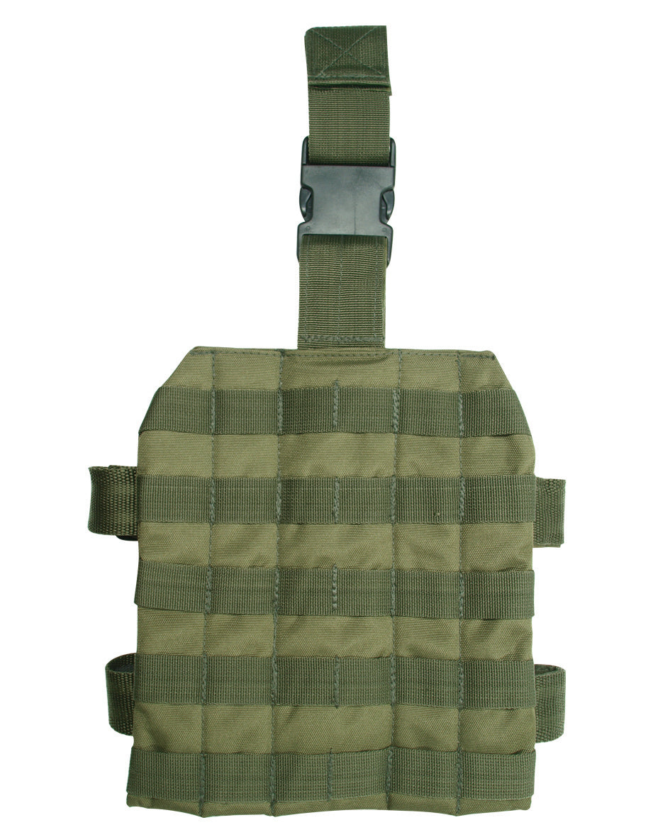 Plaque de cuisse Mil-Tec MOLLE 25 x 22 cm en polyester enduit avec sangles antiglisse
