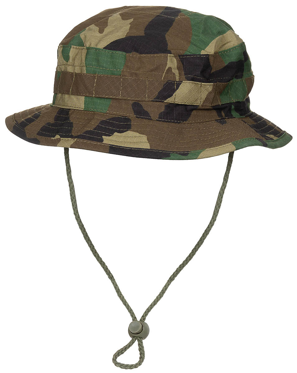 Chapeau de brousse MFH SF Boonie britannique en polycoton Rip Stop à jugulaire