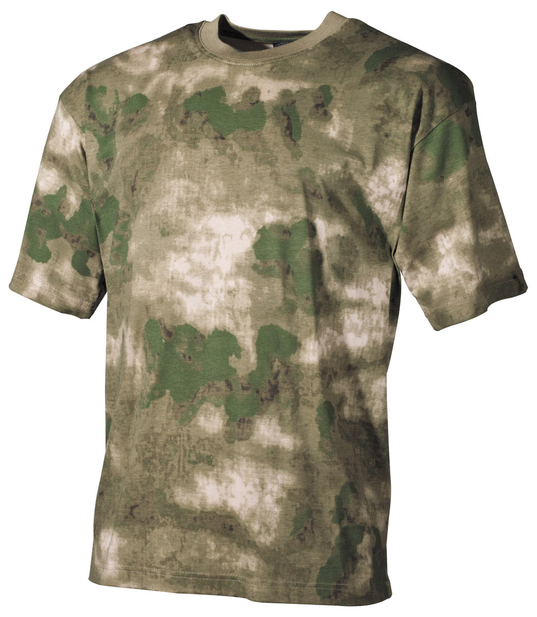 T-shirt US manches courtes MFH 170 g/m² coton à impression réactive col renforcé