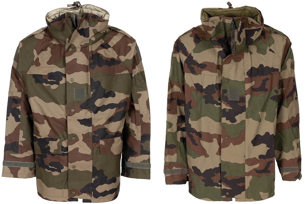 Veste de pluie française en coton et polyamide, surplus comme neuf