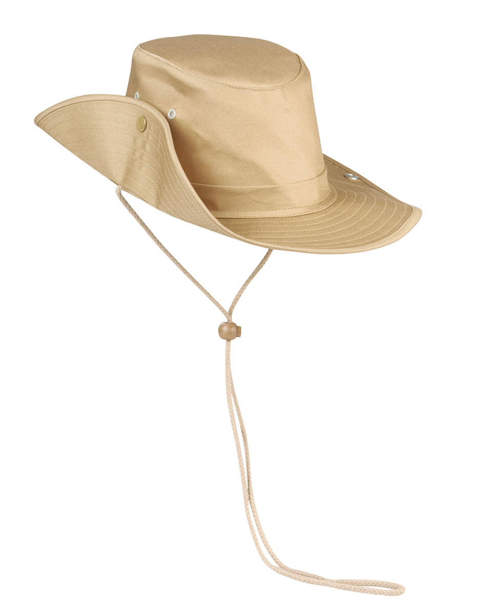 Chapeau de brousse Mil-Tec en coton doublé avec bord relevable et cordon de serrage