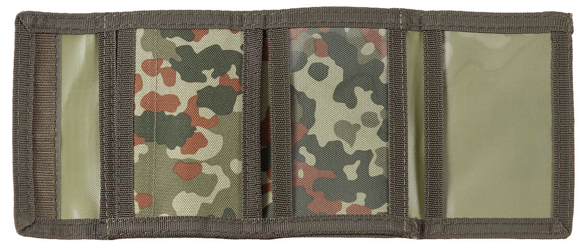 Portefeuille type BW MFH 14,5 x 10 cm avec deux pochettes porte-cartes et insigne