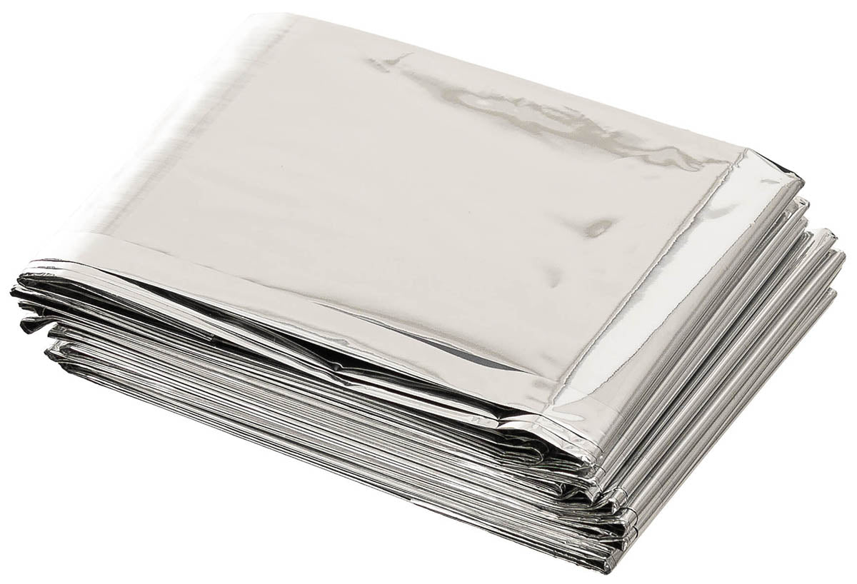 Couverture de survie aluminisée MFH 213 × 132 cm 50 g pour froid et humidité