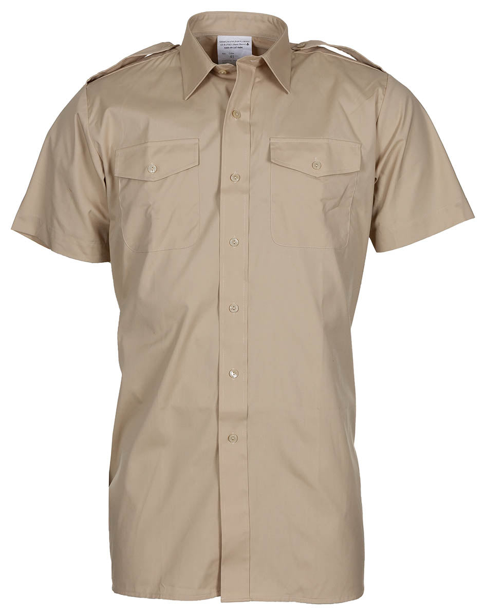 Chemise de service britannique à manches courtes, surplus d'occasion, lot de 10