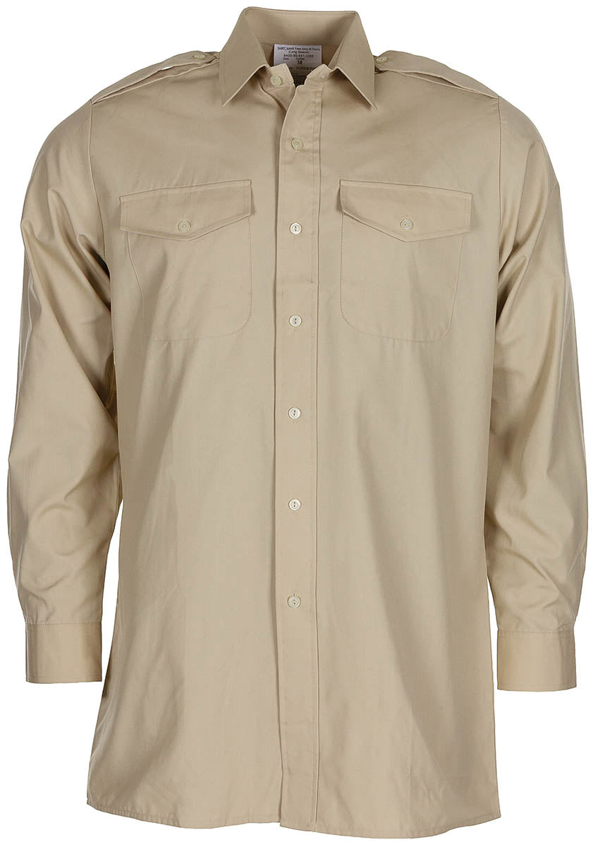 Chemise de service britannique à manches longues, surplus d'occasion, lot de 10