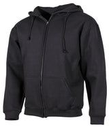 Veste sweat à capuche MFH 340 g/m² polycoton à glissière et deux poches plaquées