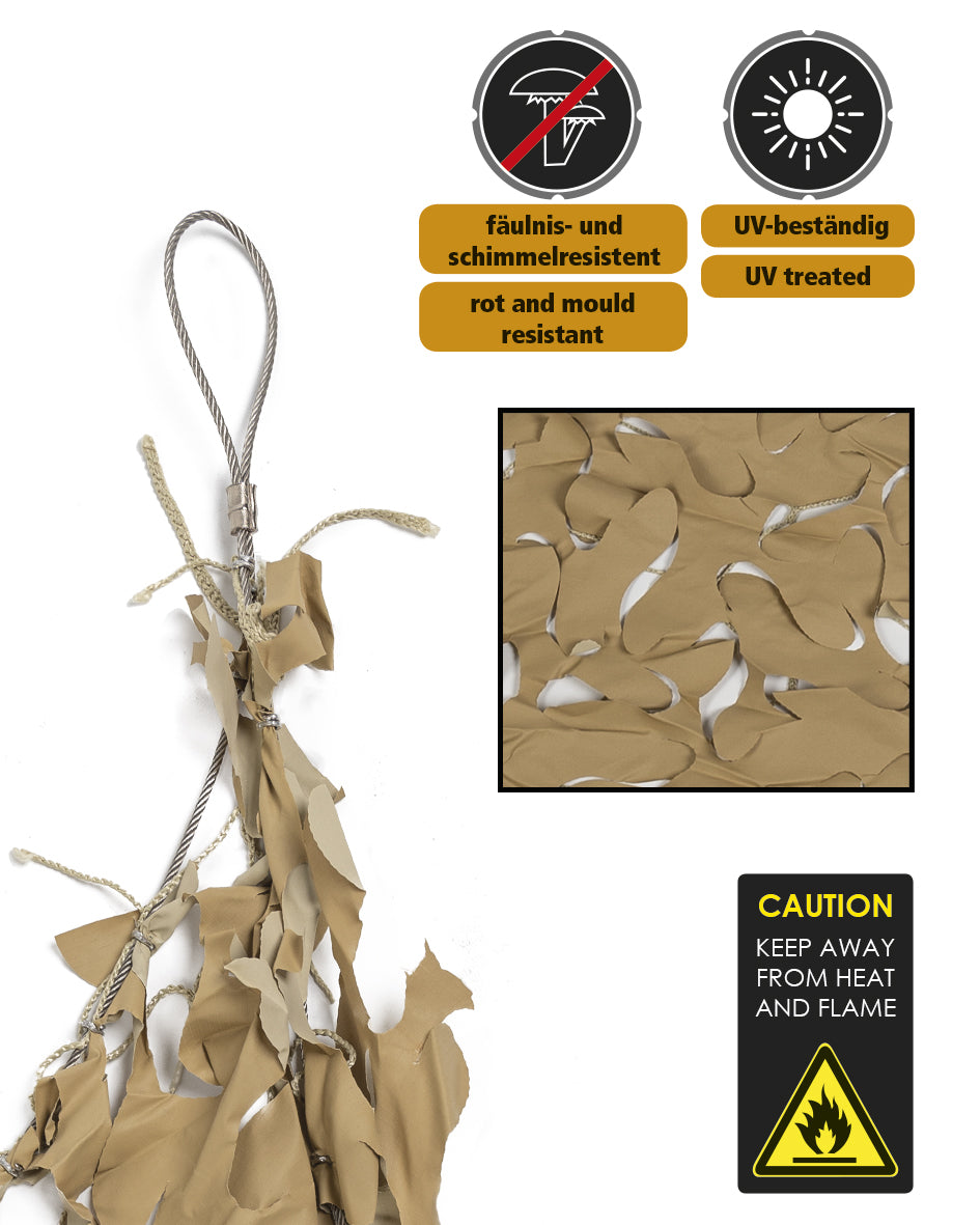 Filet de camouflage et d'ombrage Mil-Tec Shadow Sail 4 x 6 m en polyester ripstop