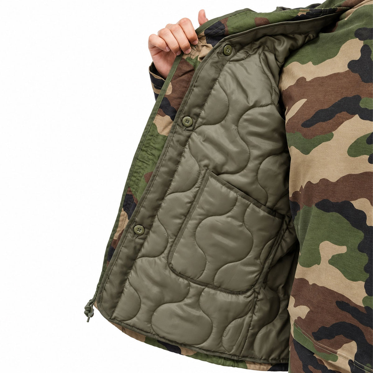 Doublure matelassée OPEX pour veste Guérilla polyester deux poches et aération sous les bras