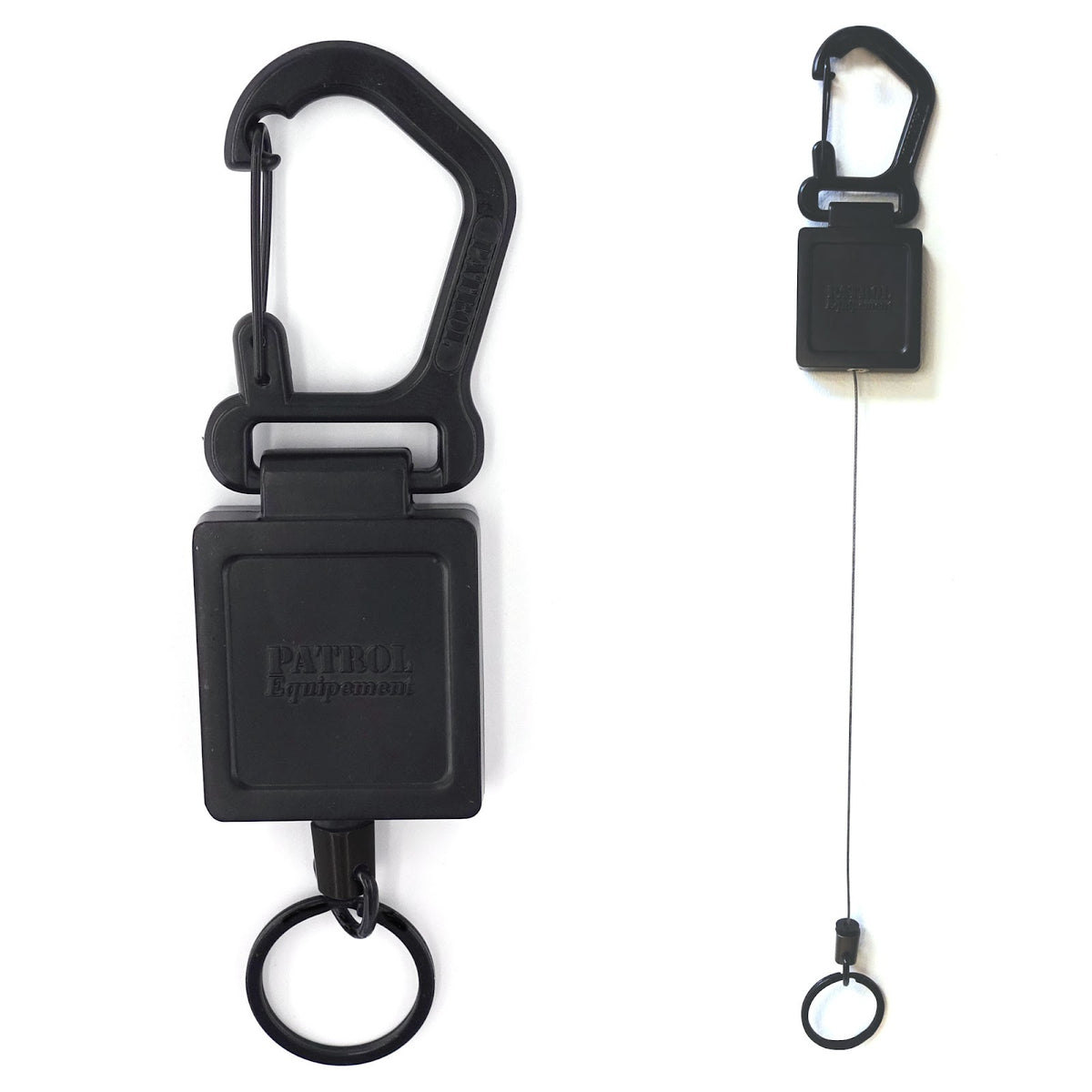 Porte-clés rétractable en alliage de zinc cordon 80 cm rupture testée 32 kg