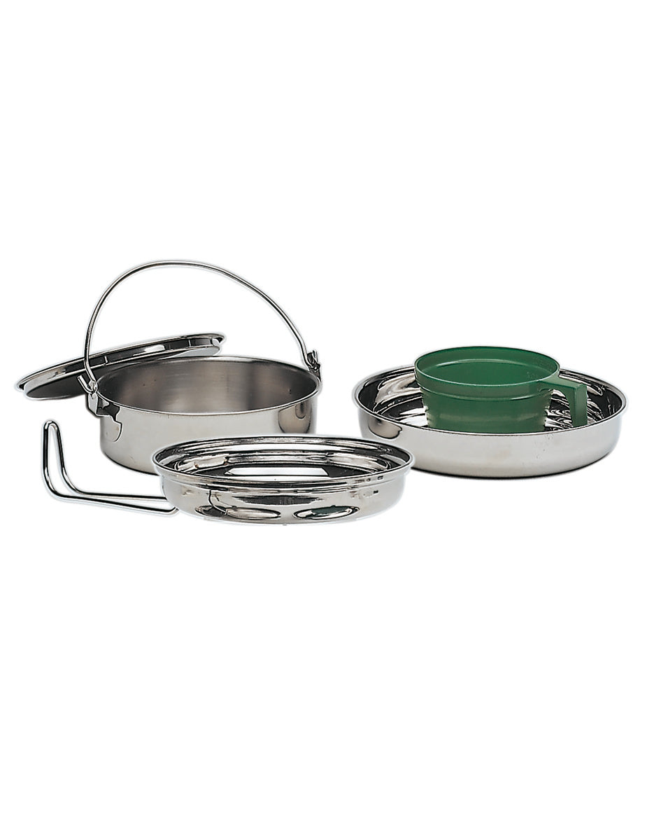 Gamelle Mil-Tec kit de cuisson 1 personne en acier inoxydable poêle marmite gobelet