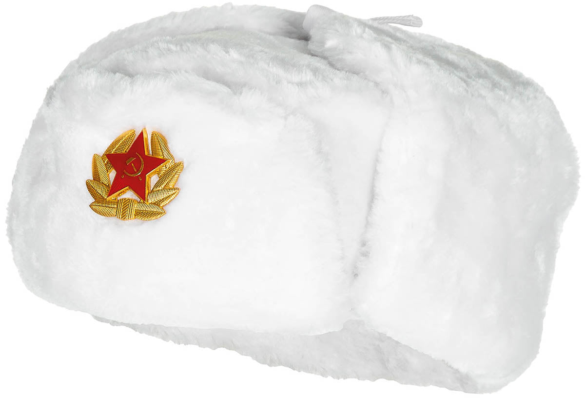 Chapka russe MFH Ouchanka à cocarde étoile amovible et doublure matelassée
