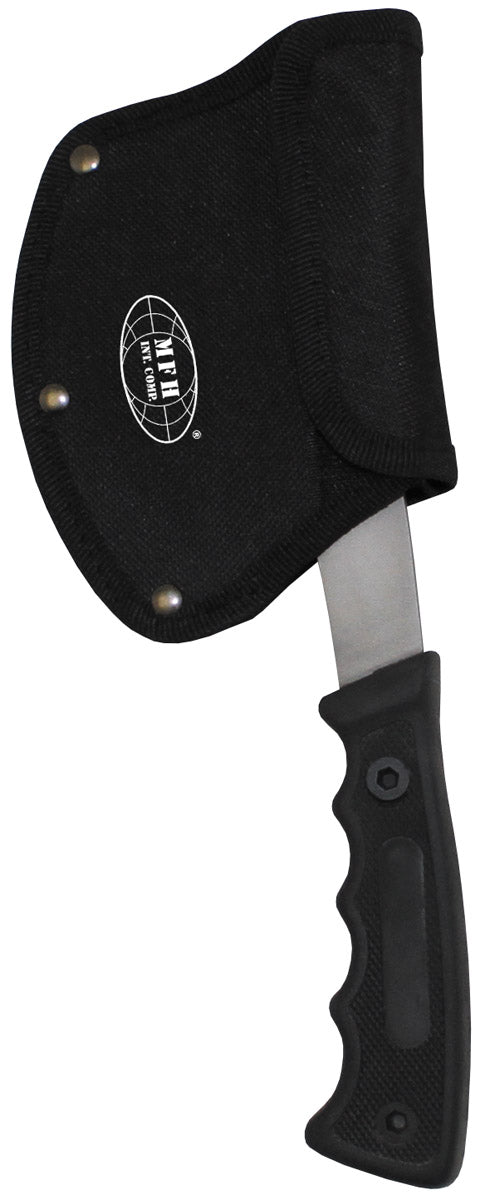 Hachette-marteau MFH 27 cm tranchant 11 cm manche caoutchouc avec étui ceinture