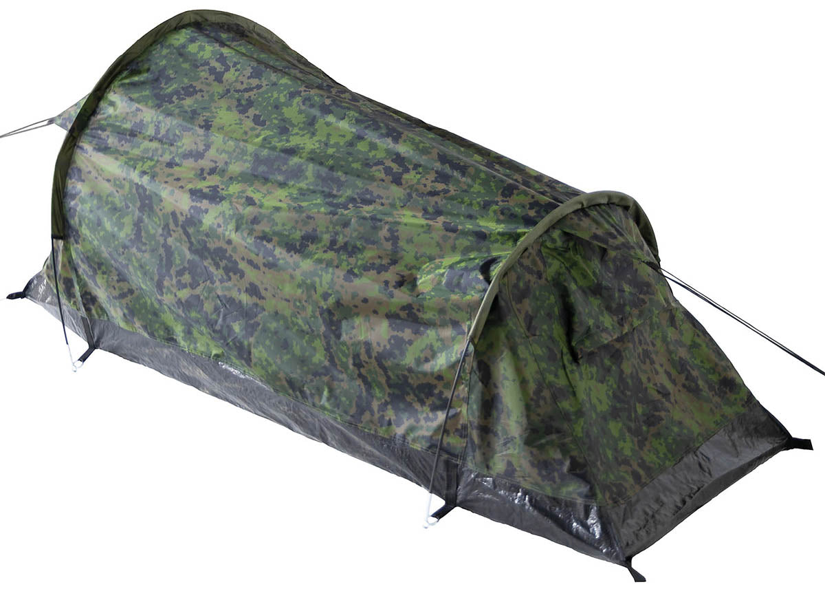 Tente tunnel MFH Schwarzenberg 1 place arceaux fibre de verre 6 mm 210 x 90 cm