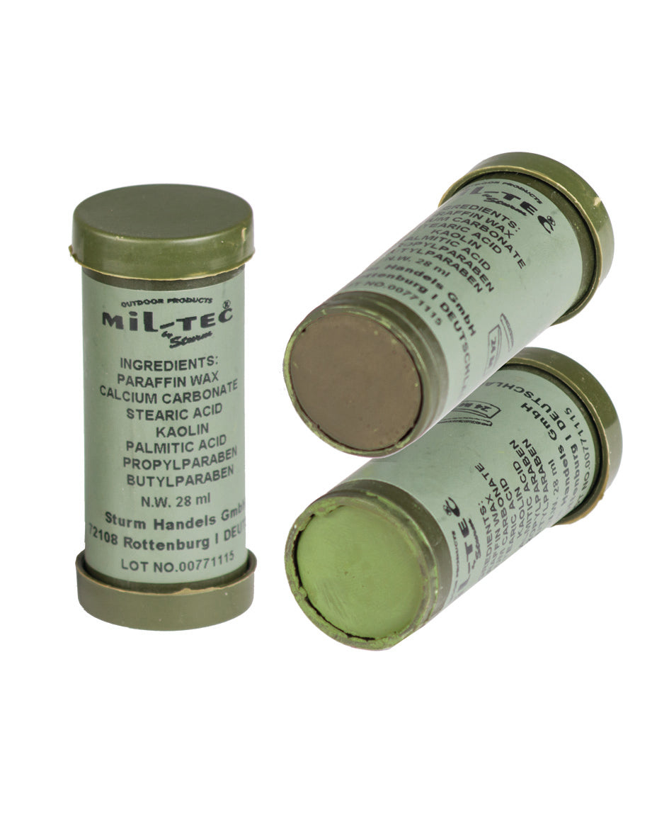 Crème de camouflage Mil-Tec en bâton de 28 ml à deux teintes, visage et mains