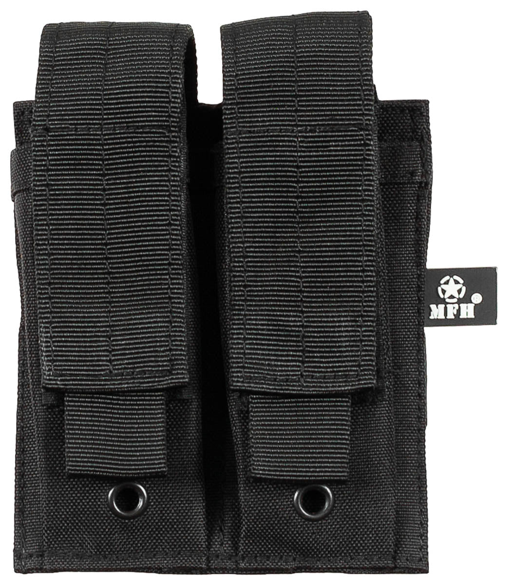 Porte-chargeur double petit format MOLLE MFH, logements 4 x 12 x 2,5 cm