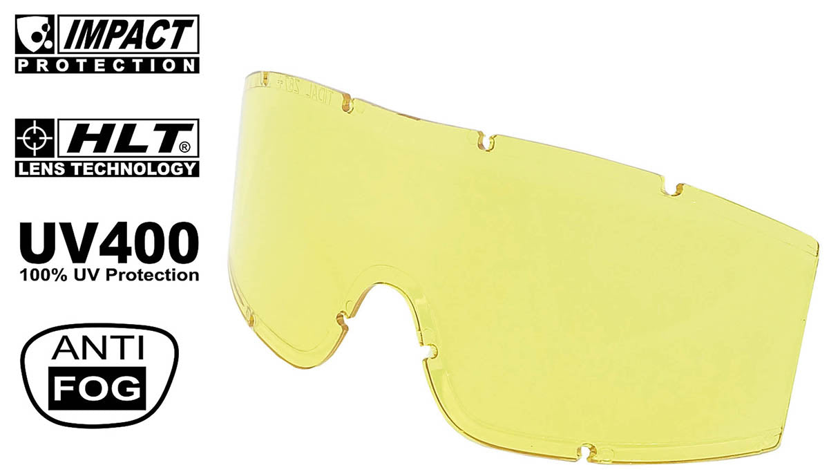 Verres de rechange KHS HLT antibuée pour lunettes-masque Tactical réf. 25902