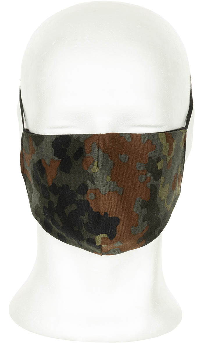 Masque bouche-nez lavable MFH en polycoton 65 % polyester et 35 % coton