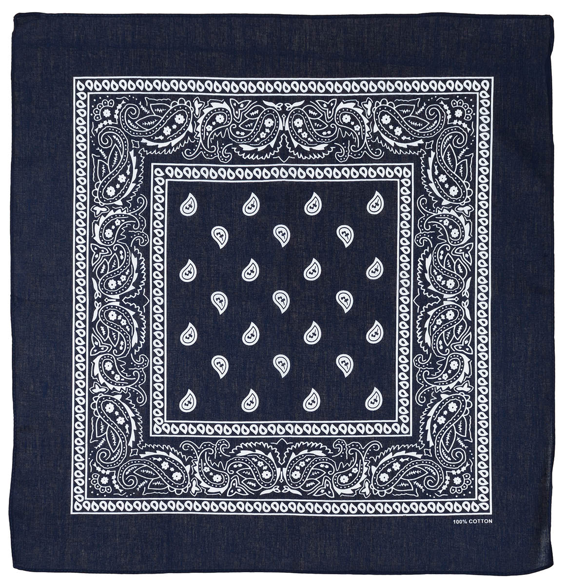 Bandana MFH en coton 55 x 55 cm, carré classique à porter au cou ou sur la tête