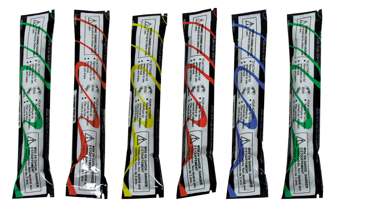 Bâton lumineux chimique MFH 15 x 1,5 cm à usage unique autonomie 8 à 12 heures