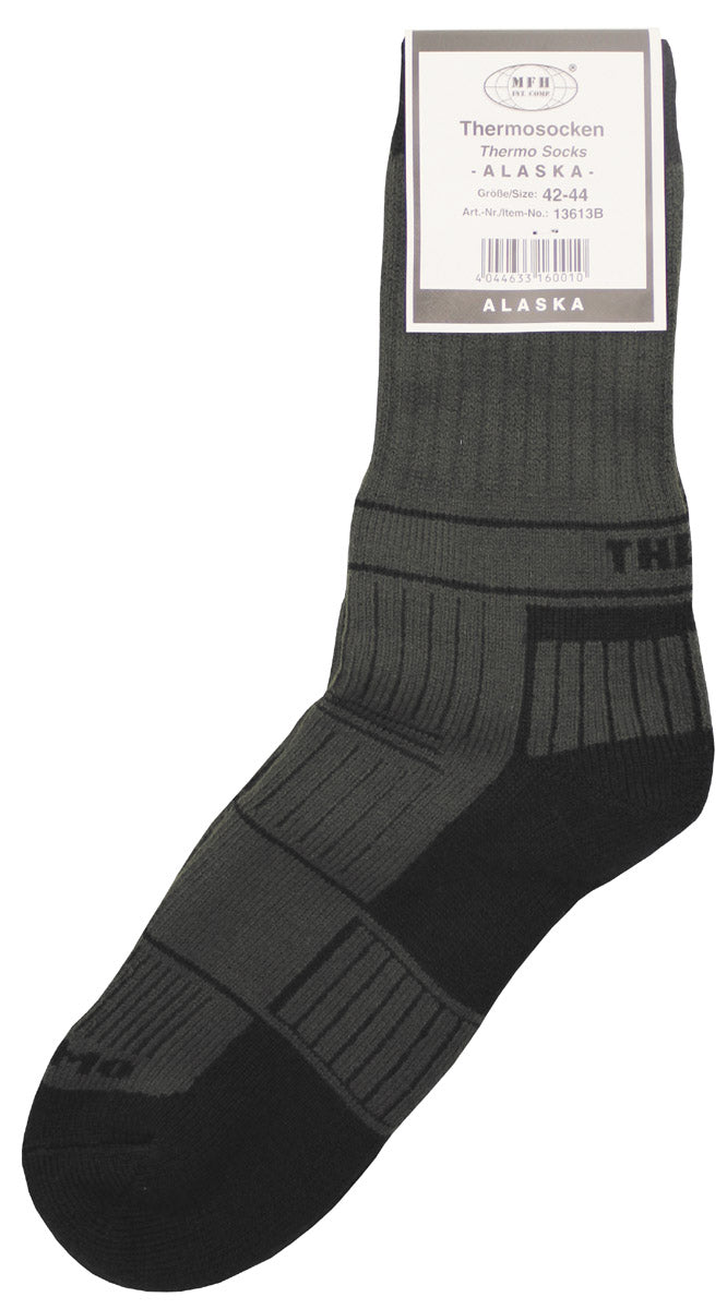 Chaussettes chaudes MFH Alaska à semelle matelassée et soutien de voûte intégré
