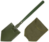 Pelle pliante MFH manche bois 2 pièces 62 cm lame dentée 700 g avec étui
