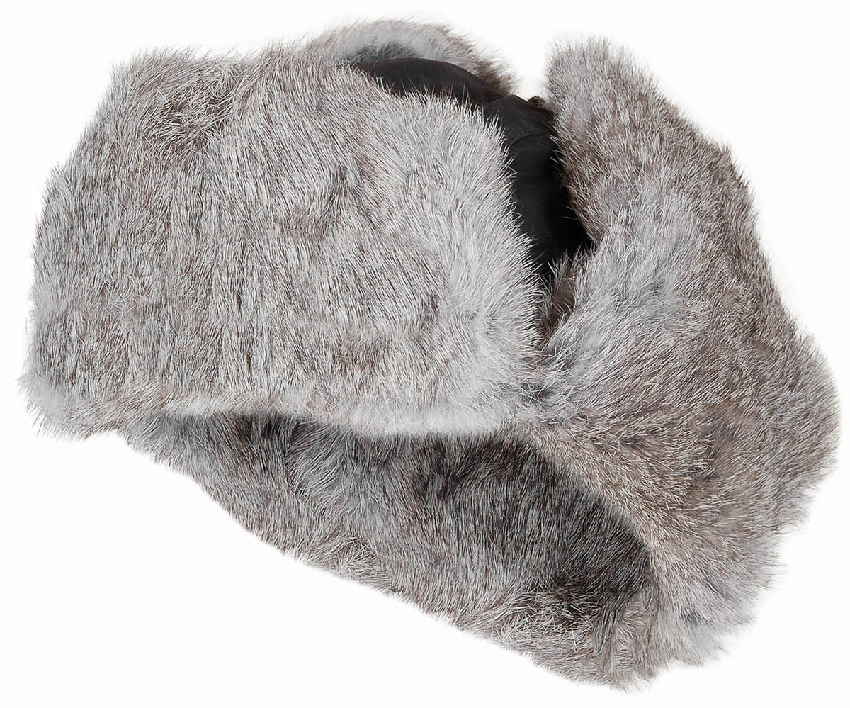 Chapka MFH à rabats d'oreilles en fourrure véritable de lapin doublure matelassée