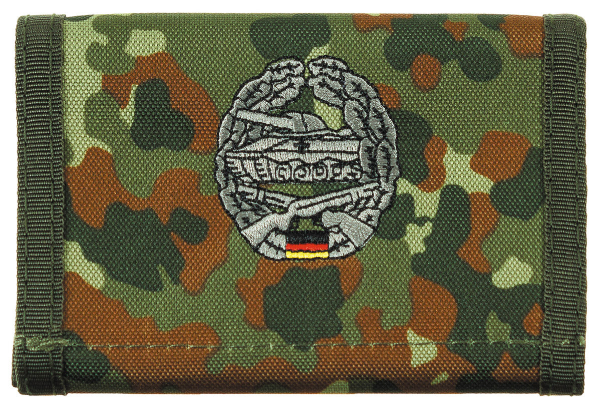 Portefeuille type BW MFH 14,5 x 10 cm avec deux pochettes porte-cartes et insigne