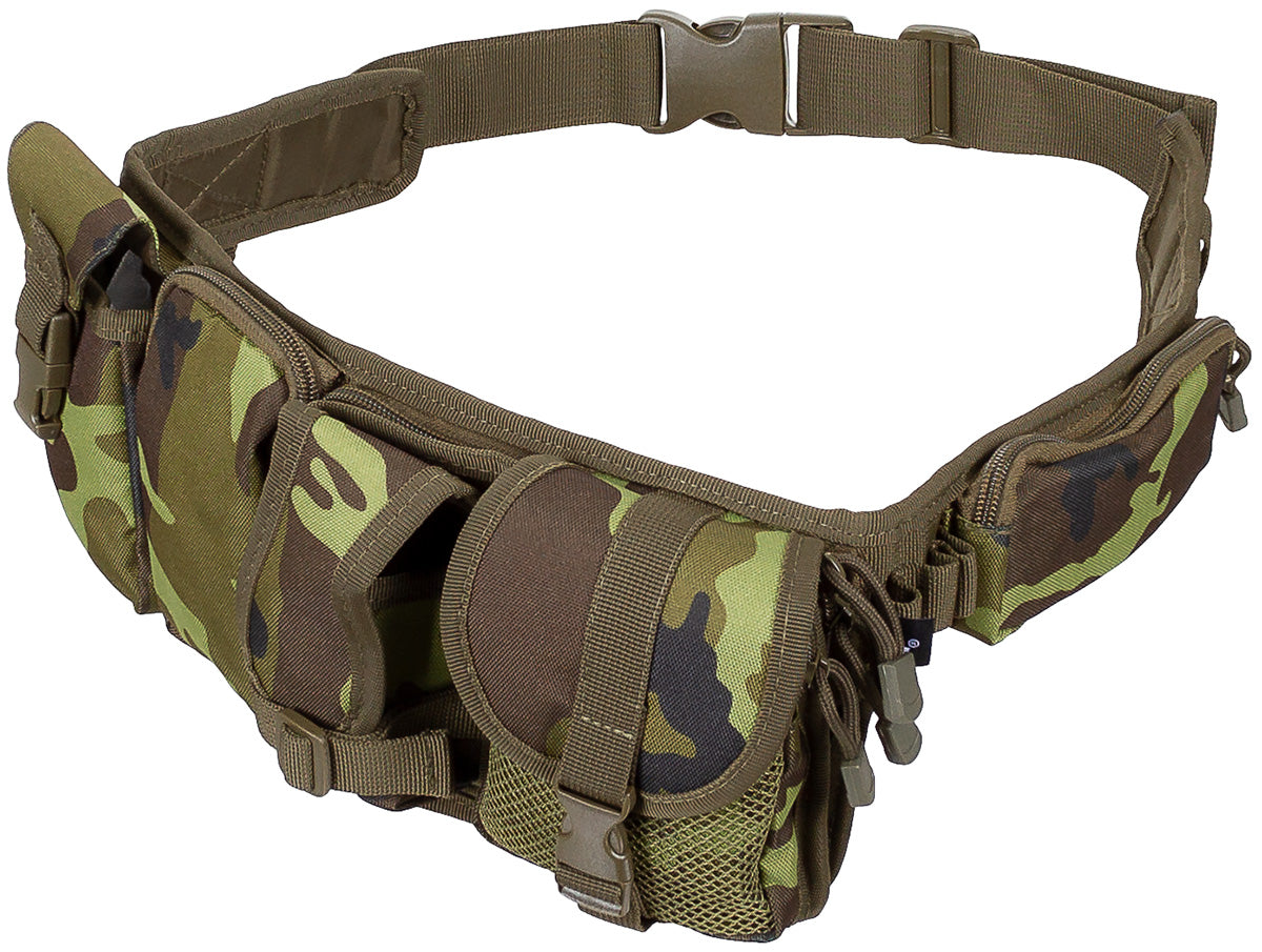 Ceinture-sacoche à six poches MFH en polyester réglable jusqu'à 110 cm