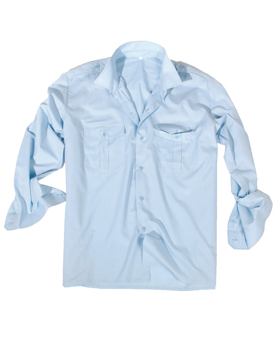 Chemise de service Mil-Tec manches longues en twill polycoton à pattes d'épaule amovibles