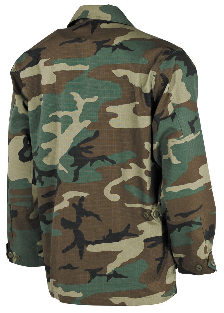 Veste de combat US BDU MFH Rip Stop 100 % coton coudes renforcés quatre poches