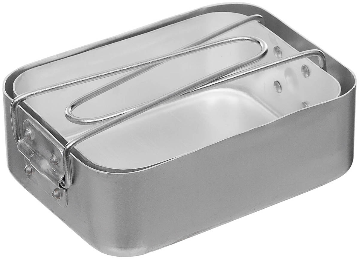 Gamelle MFH type néerlandais en aluminium 2 pièces de 1 l et 700 ml 370 g