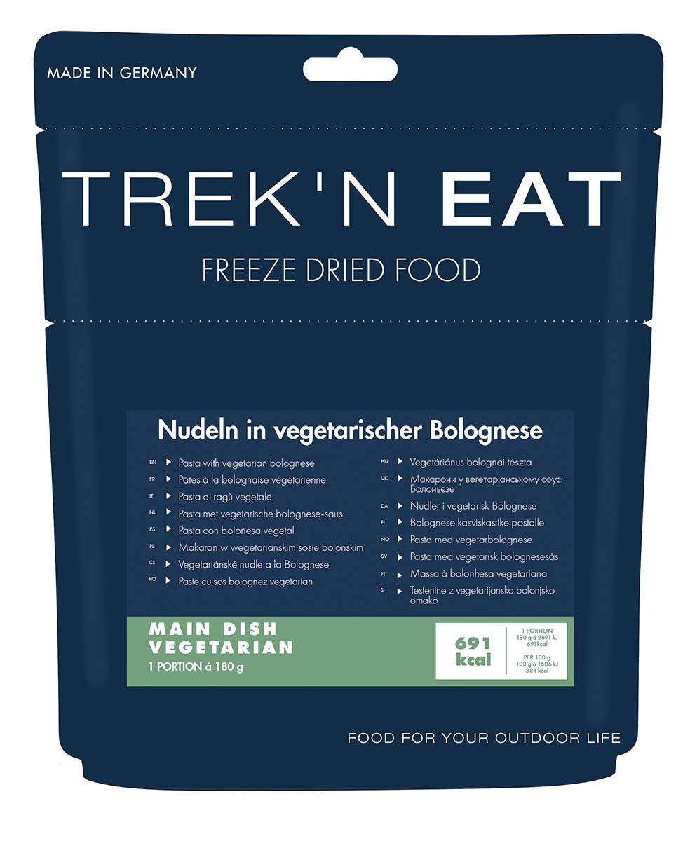 Ration lyophilisée Trek'n Eat plat chaud complet à réhydrater plusieurs recettes