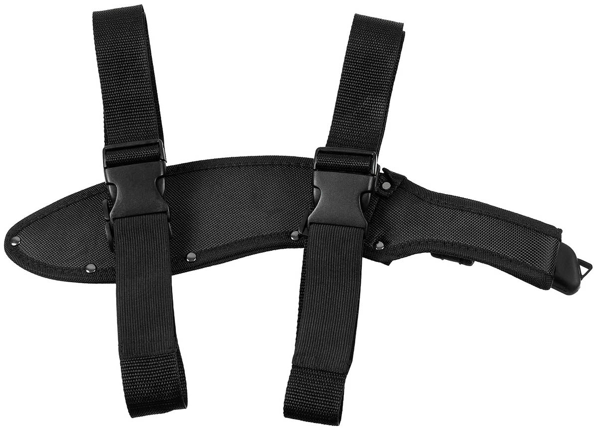 Machette Kukri MFH lame acier 3Cr13 de 27 cm manche ABS étui nylon à cuisse
