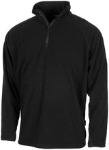 Pull Troyer MFH en micropolaire 200 g/m² col montant à glissière et protège-menton