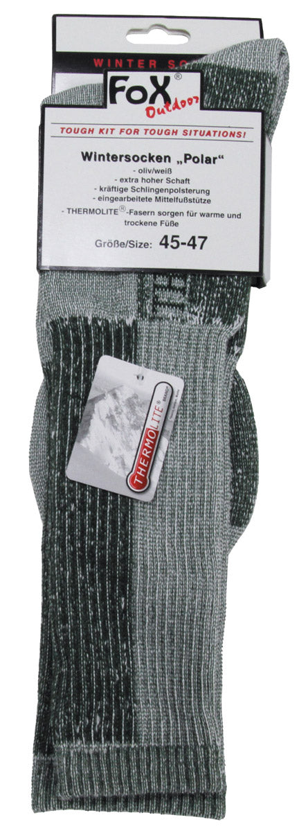 Chaussettes chaudes Fox Outdoor Polar à tige extra haute et fibres THERMOLITE®