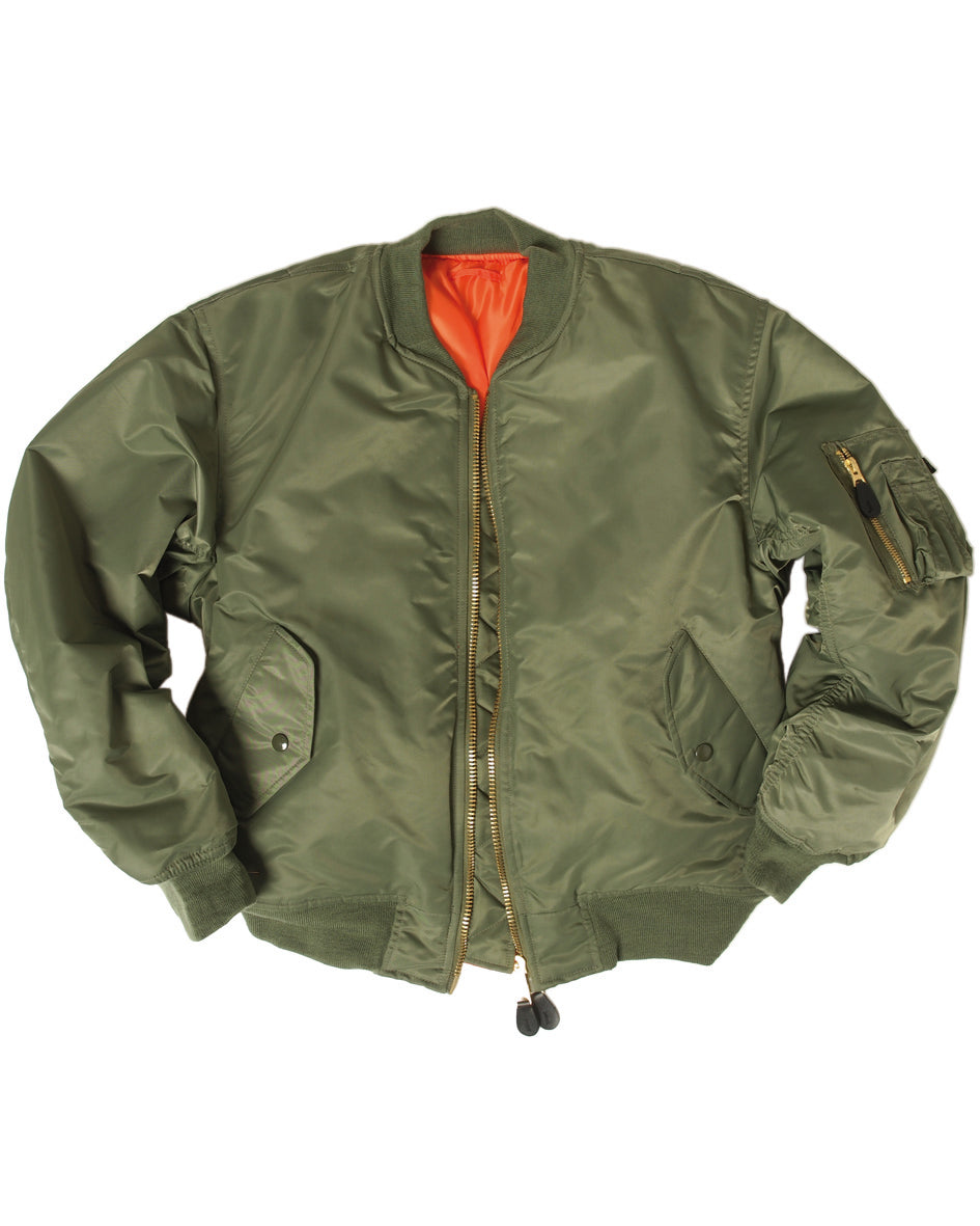 Blouson Mil-Tec type US MA1 Basic en nylon ouaté avec poche de bras à porte-crayons