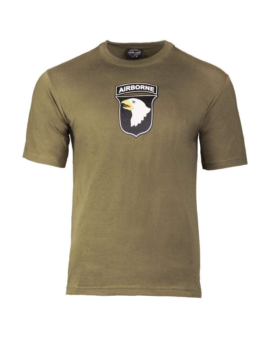 T-shirt imprimé 101st Airborne Mil-Tec en coton jersey simple 140 g/m²