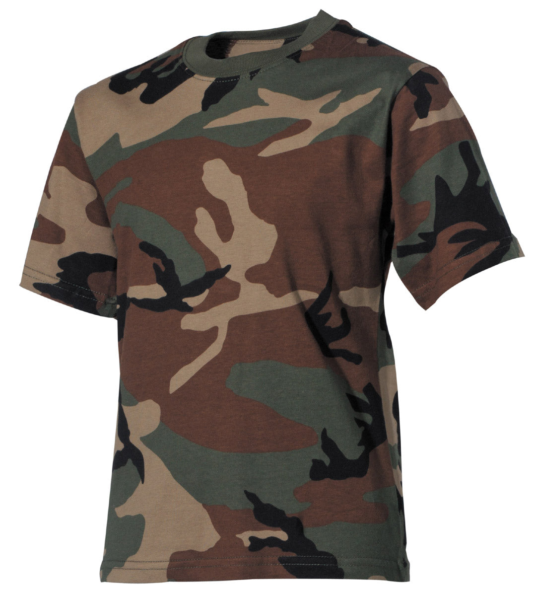 T-shirt enfant MFH manches courtes en coton jersey 170 g/m² à col rond renforcé