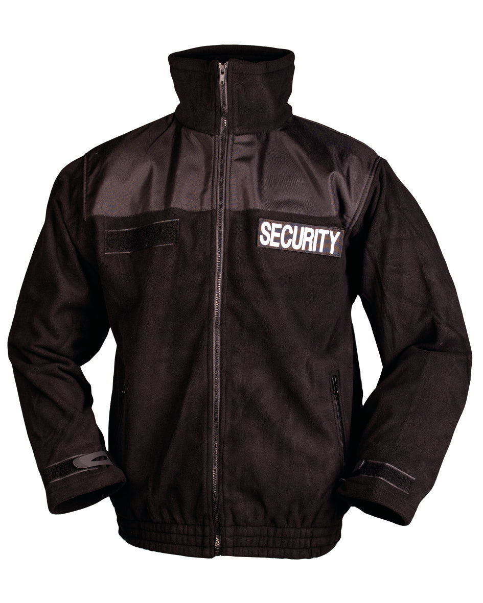 Veste polaire Mil-Tec Security en polyester renforts coudes et épaules deux poches à glissière