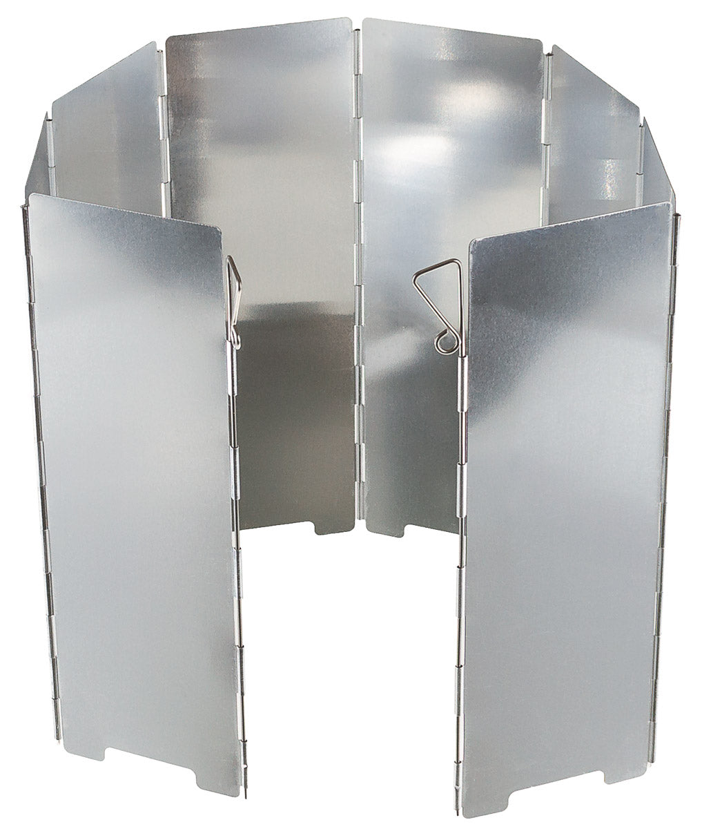 Pare-vent de réchaud pliant Fox Outdoor en aluminium 67 x 24 cm à huit lamelles