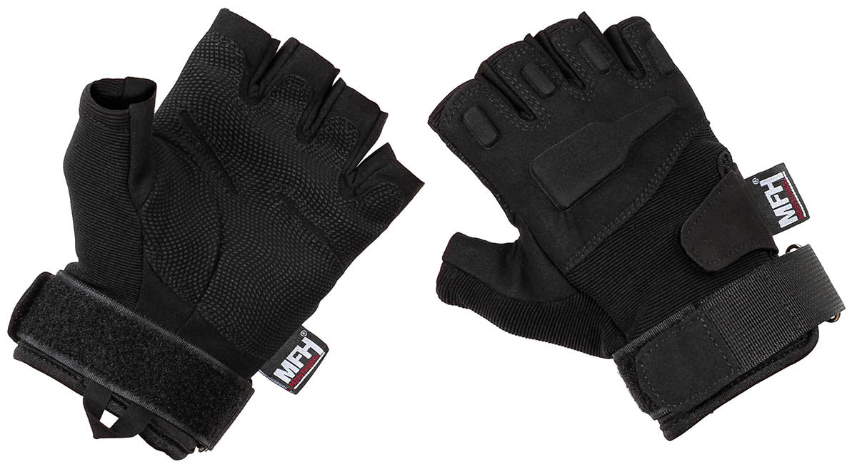 Gants Tactical Pro MFH Professional sans doigts à matelassage de jointures silicone