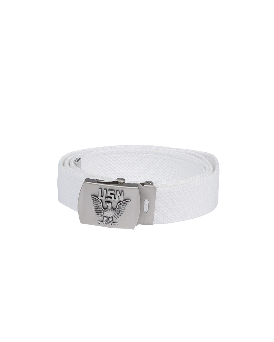Ceinture de pantalon type US Mil-Tec en coton 3 cm à boucle insigne US Navy